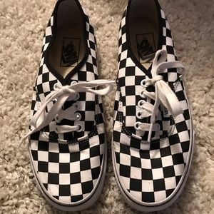 VANS checkered laced vans